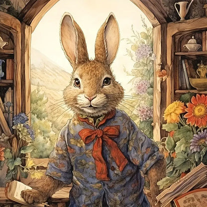 Rabbit - Full Round Drill Diamond Painting 50*50CM