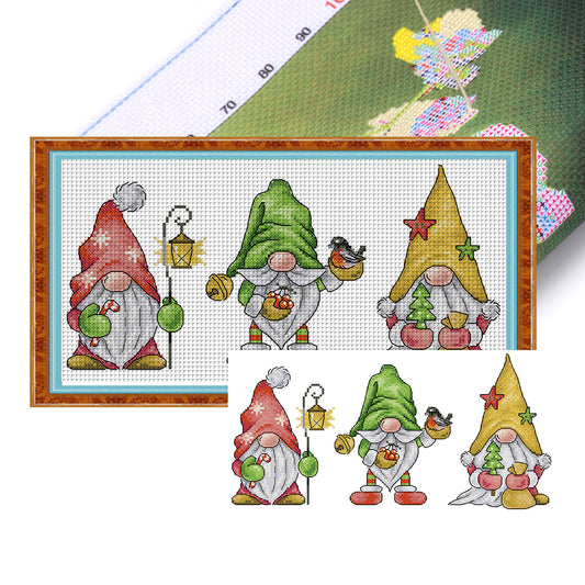 Winter Dwarf - 14CT Stamped Cross Stitch 35*19CM(Joy Sunday)