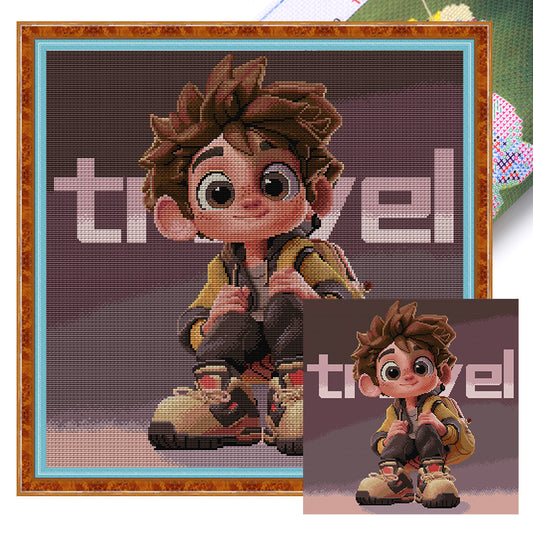 Traveller - 14CT Stamped Cross Stitch 47*47CM(Joy Sunday)