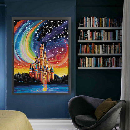 Starry Sky Castle - 14CT Stamped Cross Stitch 55*71CM(Joy Sunday)