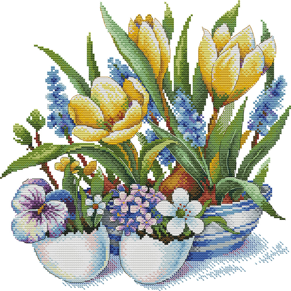 Call Of Spring - 14CT Stamped Cross Stitch 35*37CM(Joy Sunday)