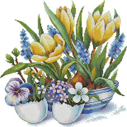 Call Of Spring - 14CT Stamped Cross Stitch 35*37CM(Joy Sunday)