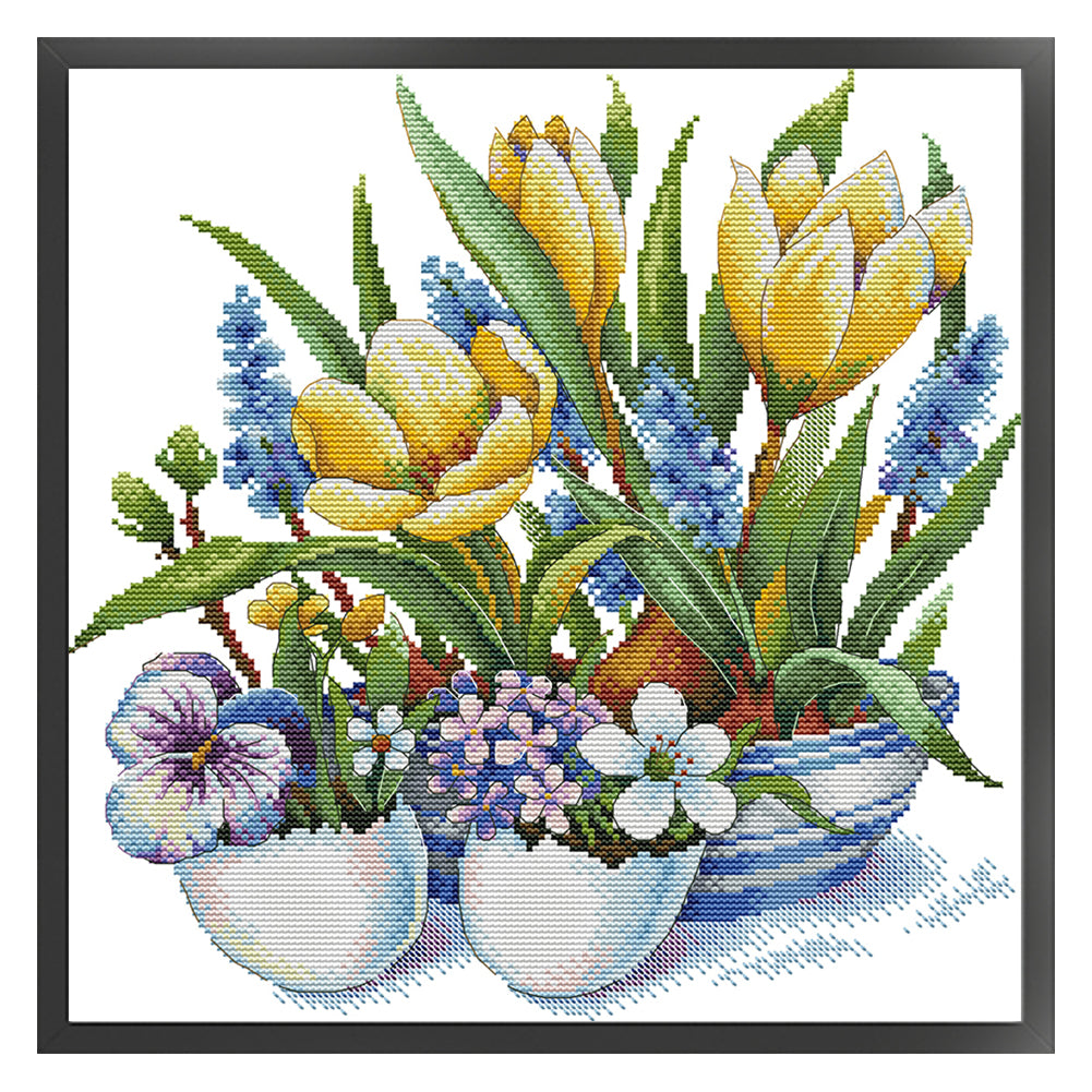 Call Of Spring - 14CT Stamped Cross Stitch 35*37CM(Joy Sunday)