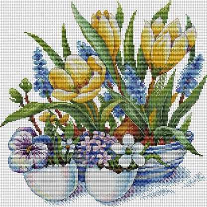 Call Of Spring - 14CT Stamped Cross Stitch 35*37CM(Joy Sunday)