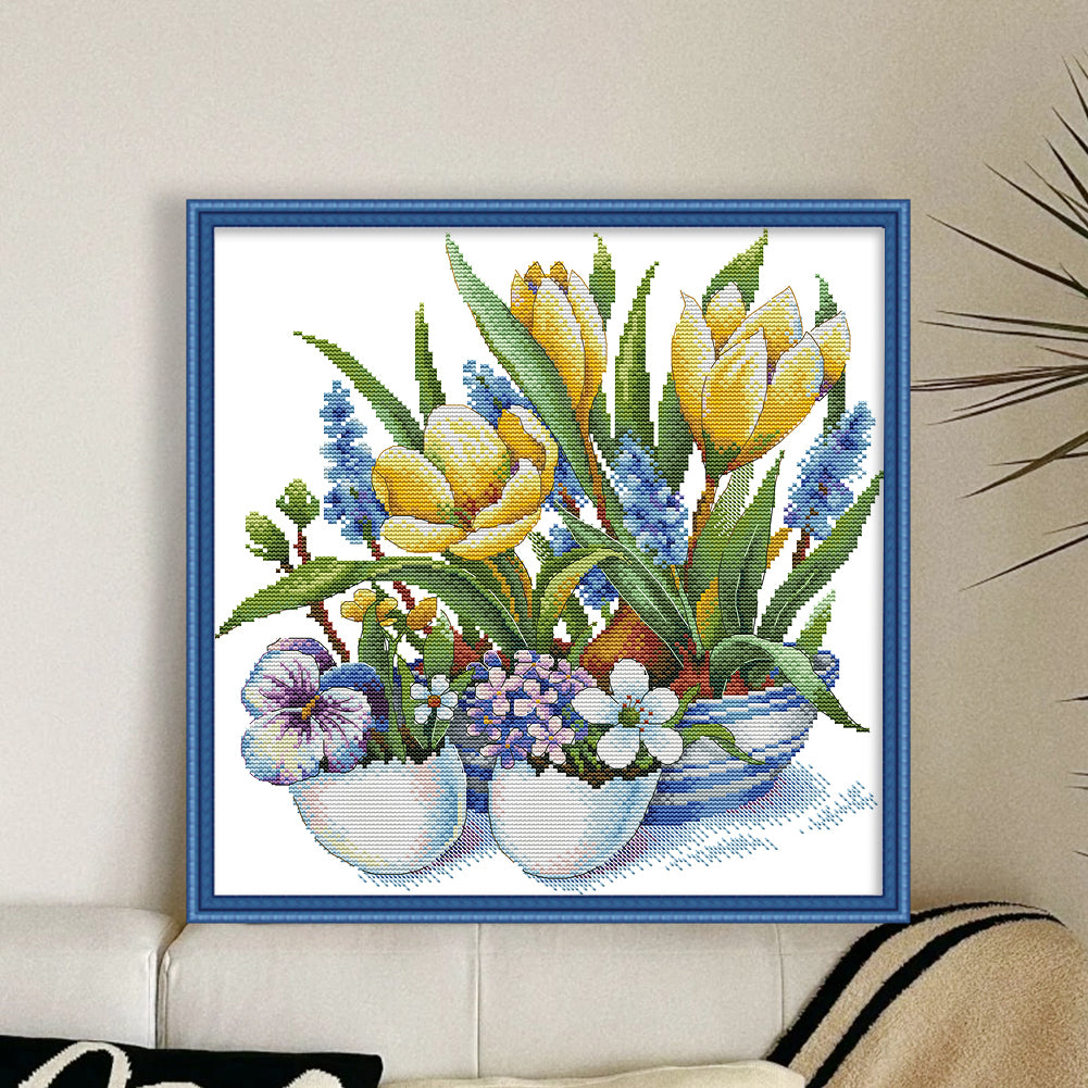 Call Of Spring - 14CT Stamped Cross Stitch 35*37CM(Joy Sunday)