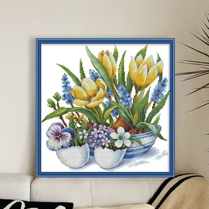 Call Of Spring - 14CT Stamped Cross Stitch 35*37CM(Joy Sunday)