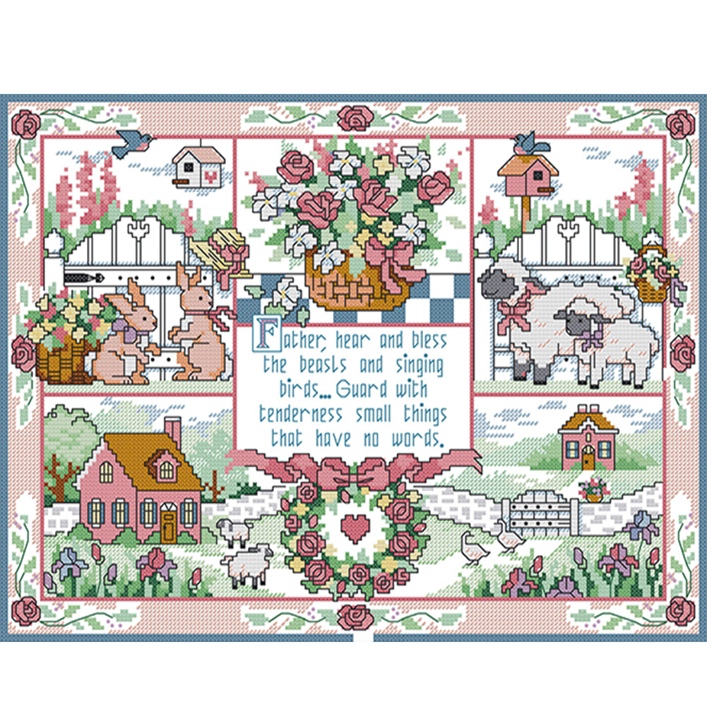 Nature'S Blessing - 14CT Stamped Cross Stitch 40*32CM(Joy Sunday)