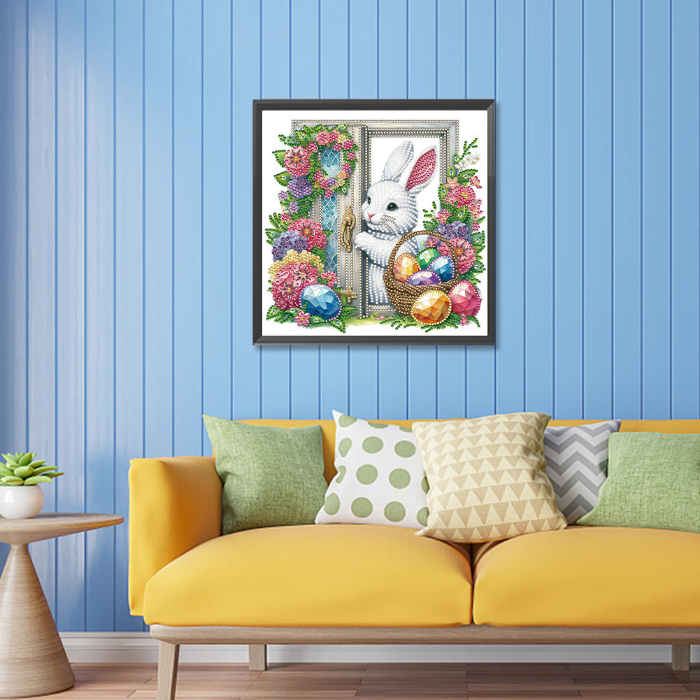 Garden Rabbit - Special Shaped Drill Diamond Painting 30*30CM