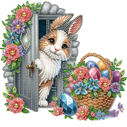 Garden Rabbit - Special Shaped Drill Diamond Painting 30*30CM