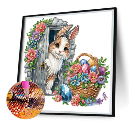 Garden Rabbit - Special Shaped Drill Diamond Painting 30*30CM