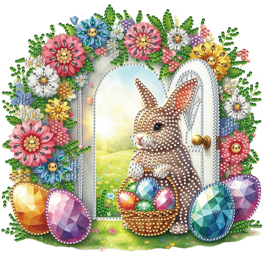 Garden Rabbit - Special Shaped Drill Diamond Painting 30*30CM