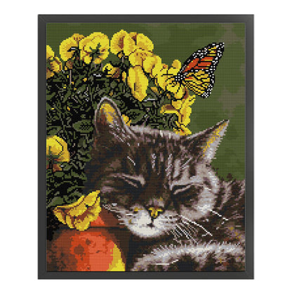 The Cats Are Intoxicated - 14CT Stamped Cross Stitch 35*42CM(Joy Sunday)