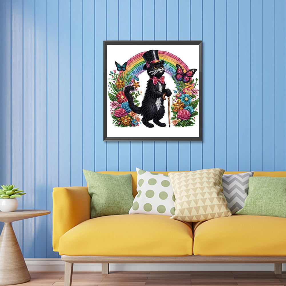 Personalized Black Cat - Special Shaped Drill Diamond Painting 30*30CM