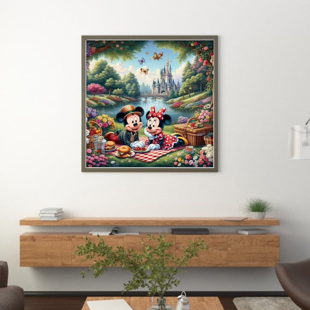 Mickey And Minnie - 11CT Stamped Cross Stitch 45*45CM