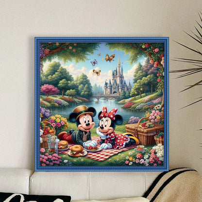 Mickey And Minnie - 11CT Stamped Cross Stitch 45*45CM