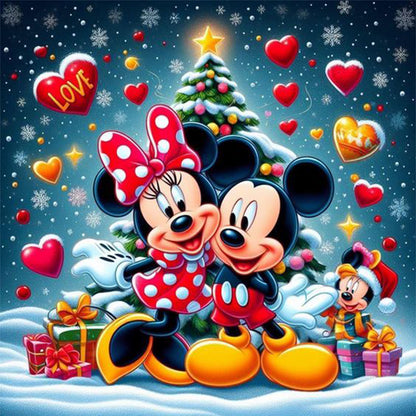 Mickey And Minnie - 11CT Stamped Cross Stitch 45*45CM