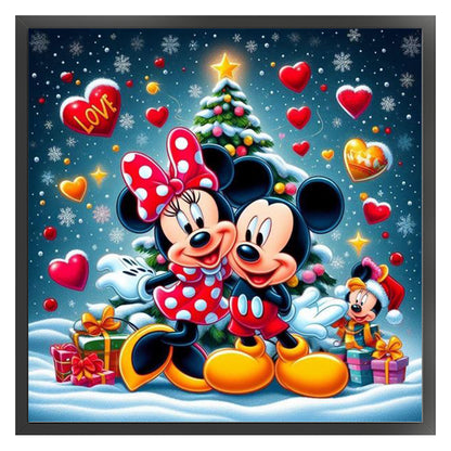 Mickey And Minnie - 11CT Stamped Cross Stitch 45*45CM