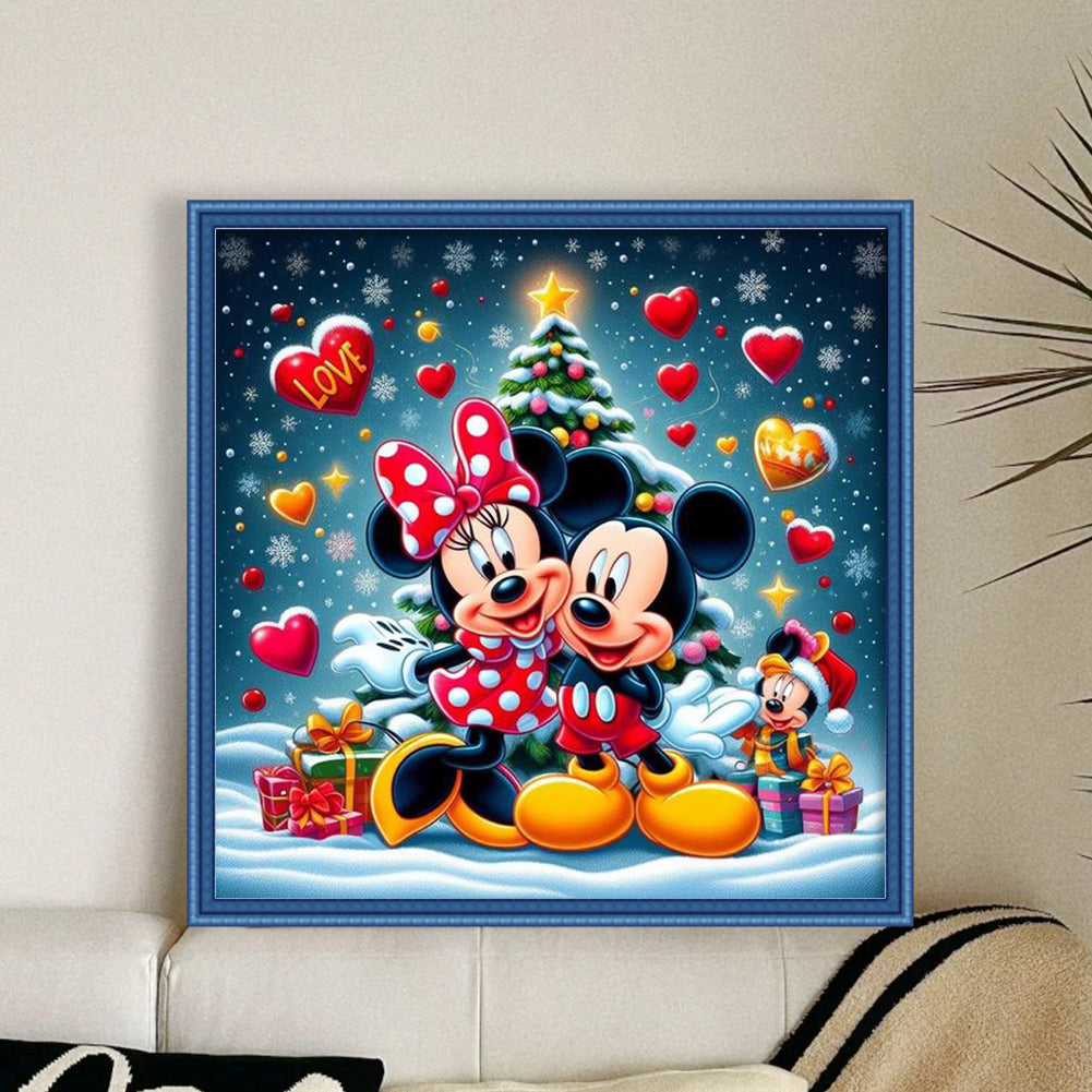 Mickey And Minnie - 11CT Stamped Cross Stitch 45*45CM