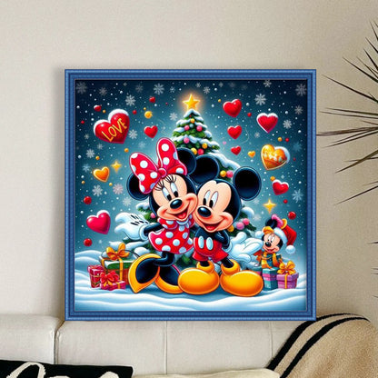 Mickey And Minnie - 11CT Stamped Cross Stitch 45*45CM