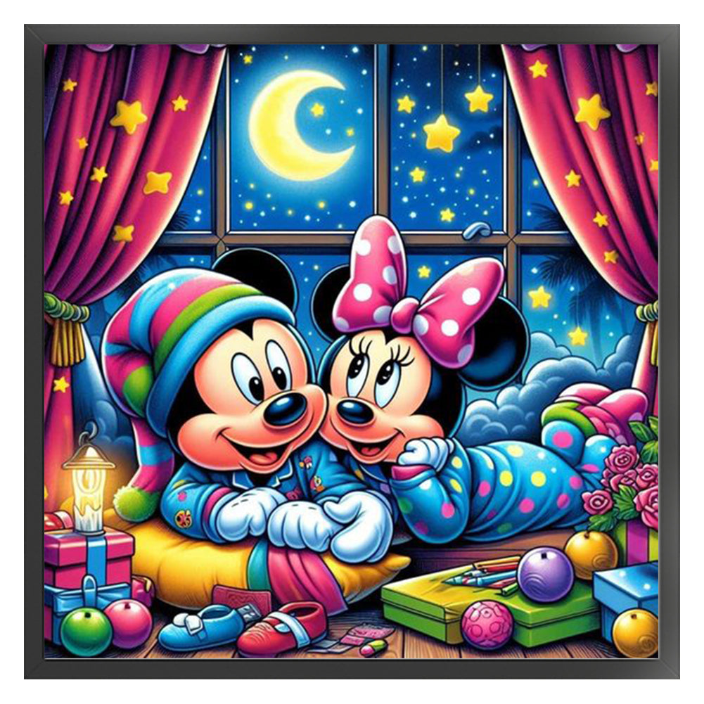 Mickey And Minnie - 11CT Stamped Cross Stitch 45*45CM