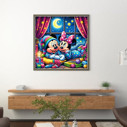 Mickey And Minnie - 11CT Stamped Cross Stitch 45*45CM