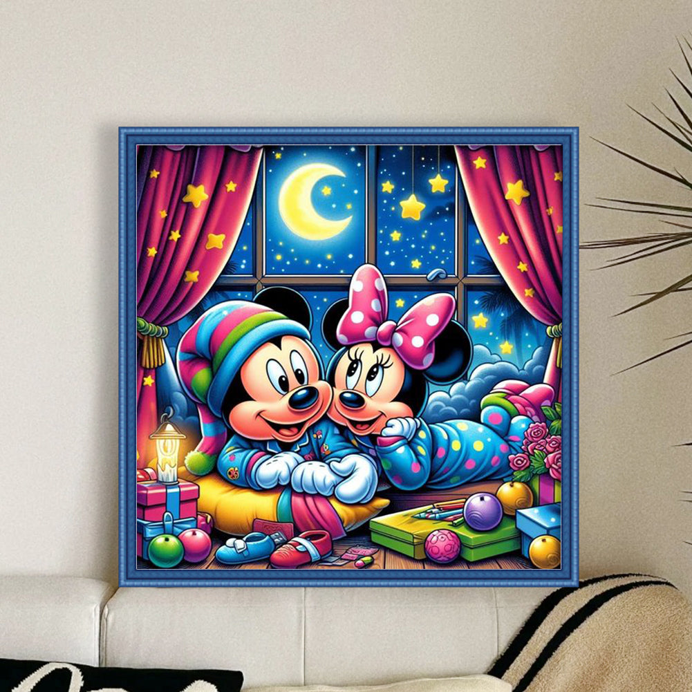 Mickey And Minnie - 11CT Stamped Cross Stitch 45*45CM