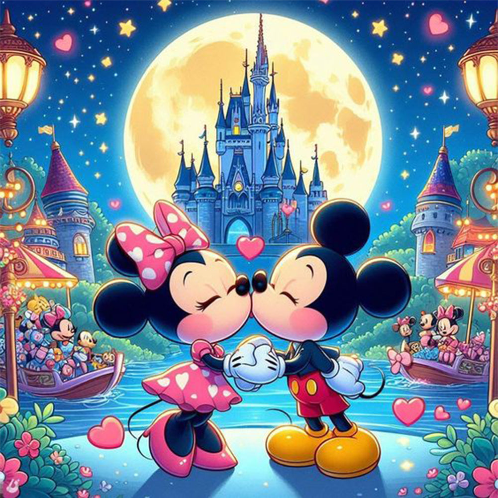 Mickey And Minnie - 11CT Stamped Cross Stitch 45*45CM