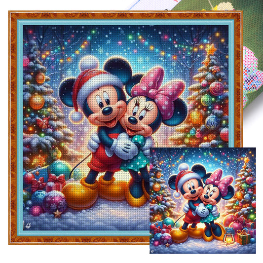 Mickey And Minnie - 11CT Stamped Cross Stitch 45*45CM