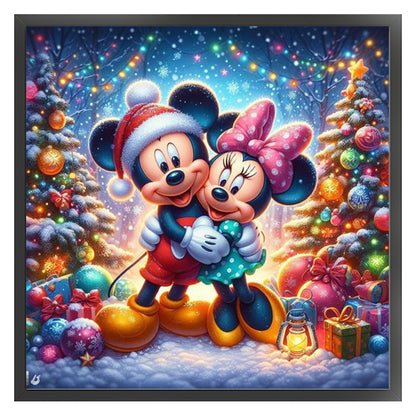 Mickey And Minnie - 11CT Stamped Cross Stitch 45*45CM