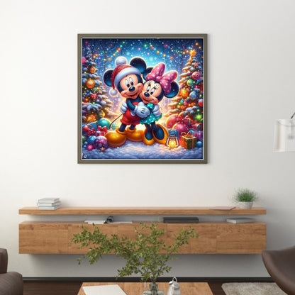 Mickey And Minnie - 11CT Stamped Cross Stitch 45*45CM