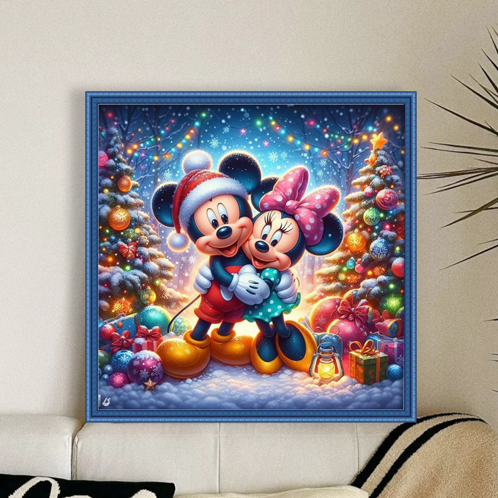 Mickey And Minnie - 11CT Stamped Cross Stitch 45*45CM