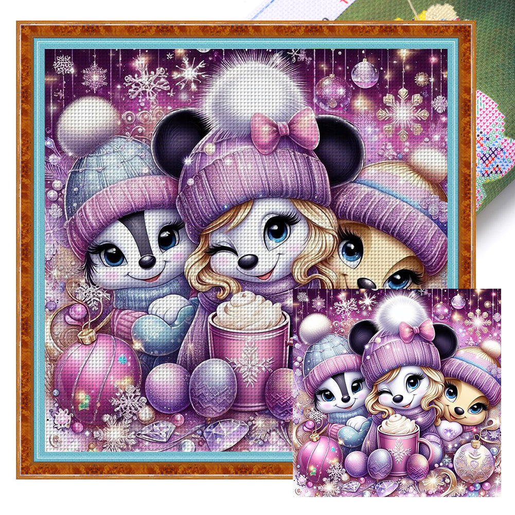 Minnie And Friends - 11CT Stamped Cross Stitch 45*45CM