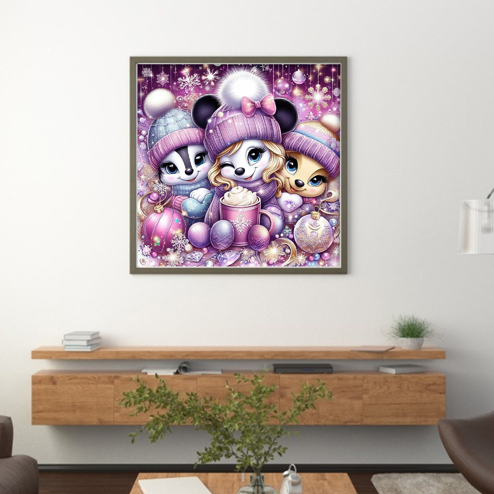 Minnie And Friends - 11CT Stamped Cross Stitch 45*45CM