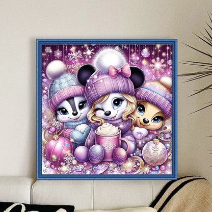 Minnie And Friends - 11CT Stamped Cross Stitch 45*45CM