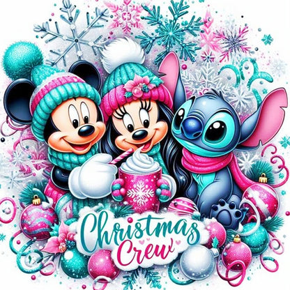 Mickey And Stitch - 11CT Stamped Cross Stitch 45*45CM