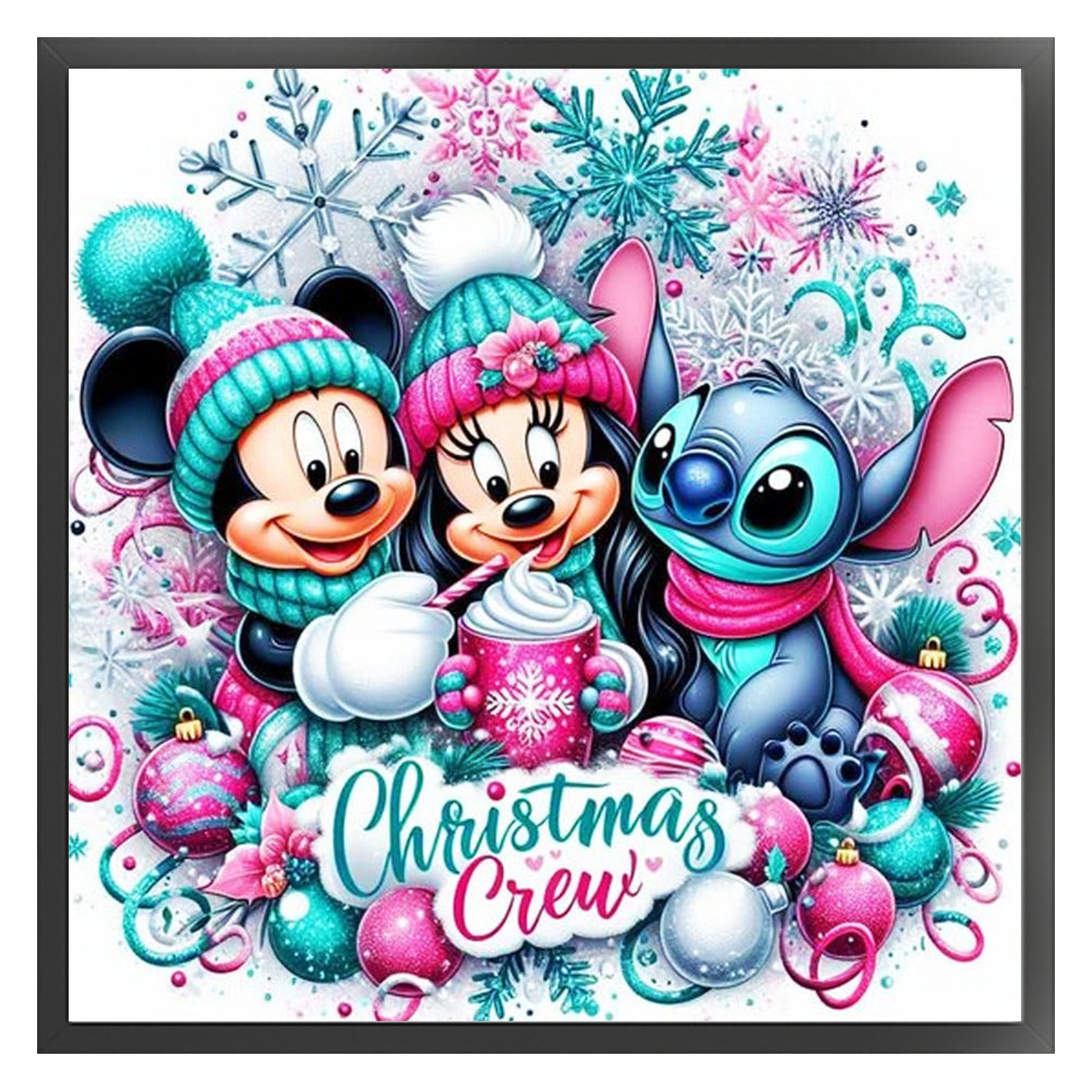 Mickey And Stitch - 11CT Stamped Cross Stitch 45*45CM