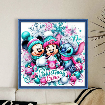 Mickey And Stitch - 11CT Stamped Cross Stitch 45*45CM