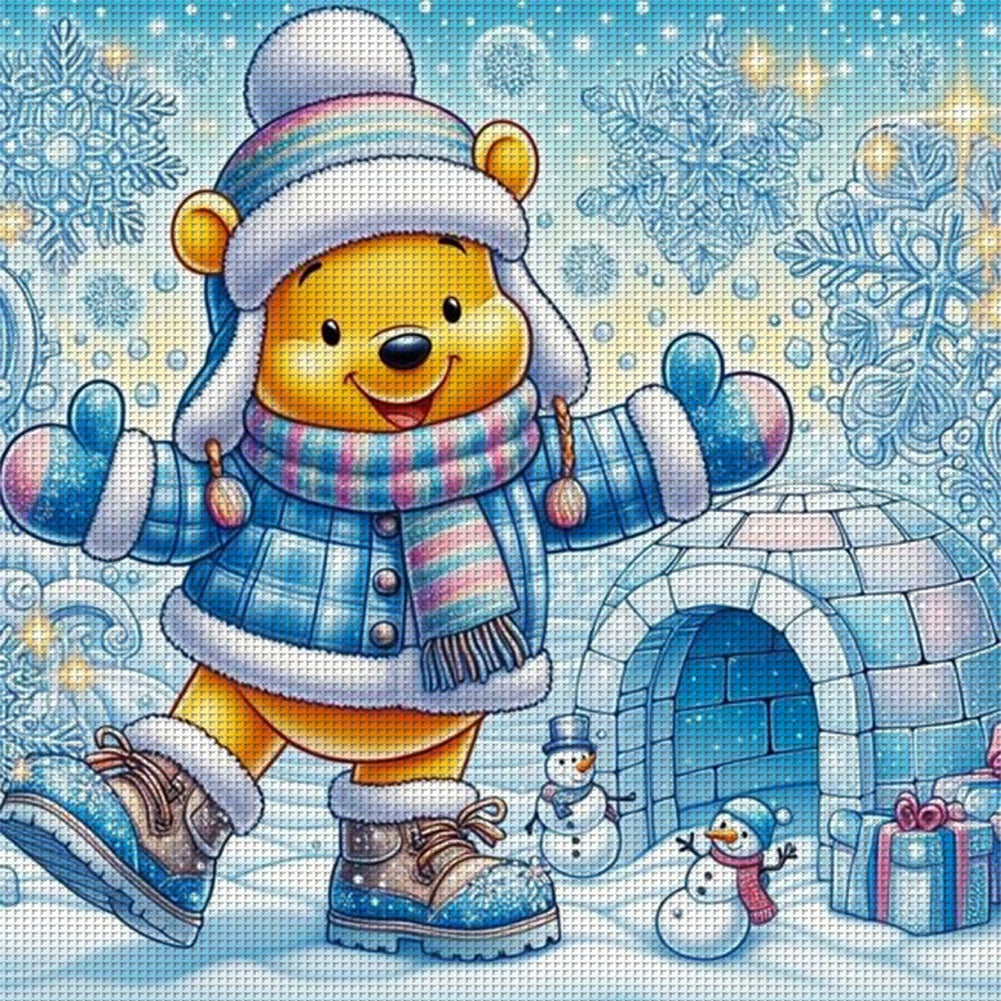 Winnie The Pooh - 11CT Stamped Cross Stitch 45*45CM