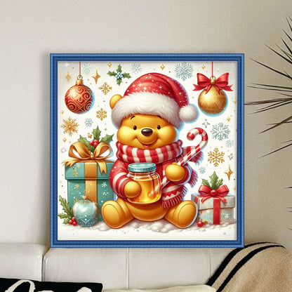 Winnie The Pooh'S Honey Jar - 11CT Stamped Cross Stitch 45*45CM