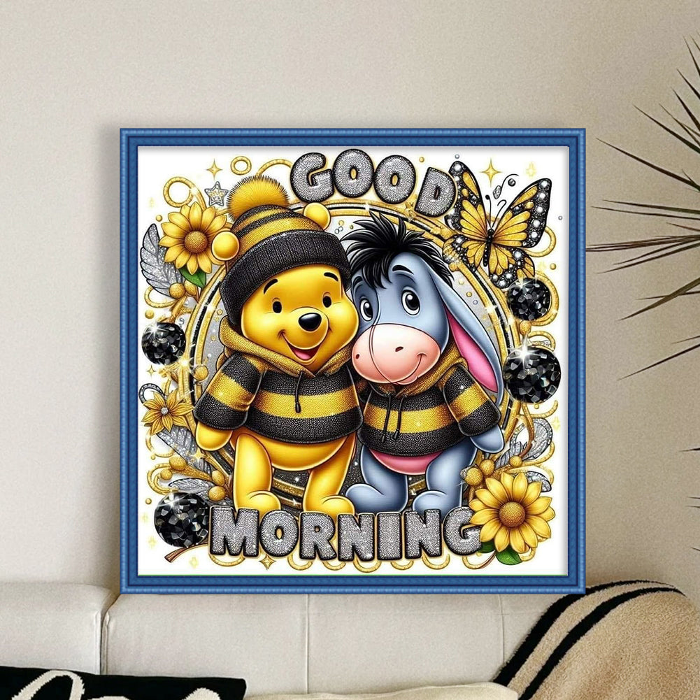 Winnie The Pooh And El - 11CT Stamped Cross Stitch 45*45CM