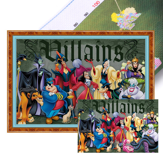 Disney Villains - 11CT Stamped Cross Stitch 70*45CM