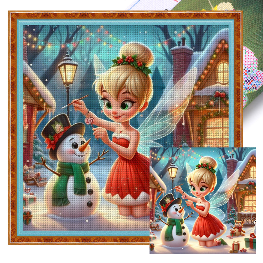 Disney-Tinker Bell Elf - 11CT Stamped Cross Stitch 40*40CM