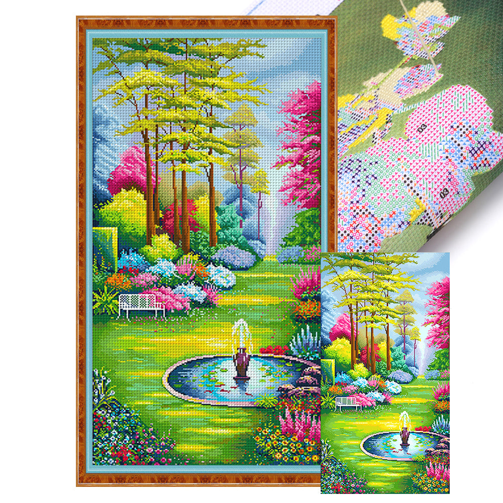 Secret Garden 1 - 11CT Stamped Cross Stitch 50*90CM(Spring)