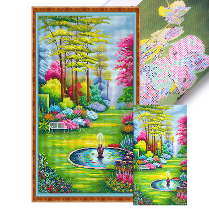 Secret Garden 1 - 11CT Stamped Cross Stitch 50*90CM(Spring)