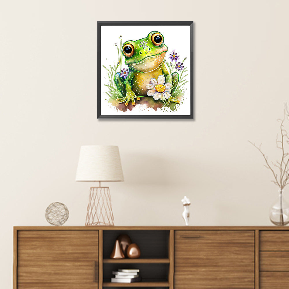 Pond Frog - Special Shaped Drill Diamond Painting 30*30CM