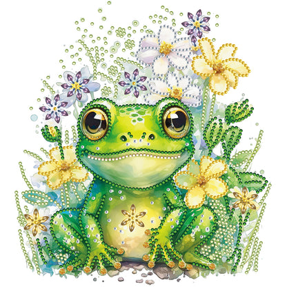 Pond Frog - Special Shaped Drill Diamond Painting 30*30CM