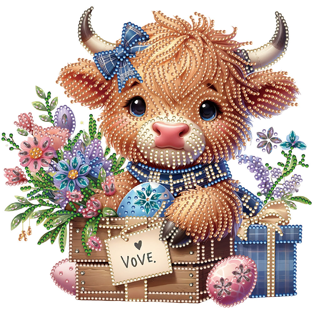 Highland Yak - Special Shaped Drill Diamond Painting 30*30CM