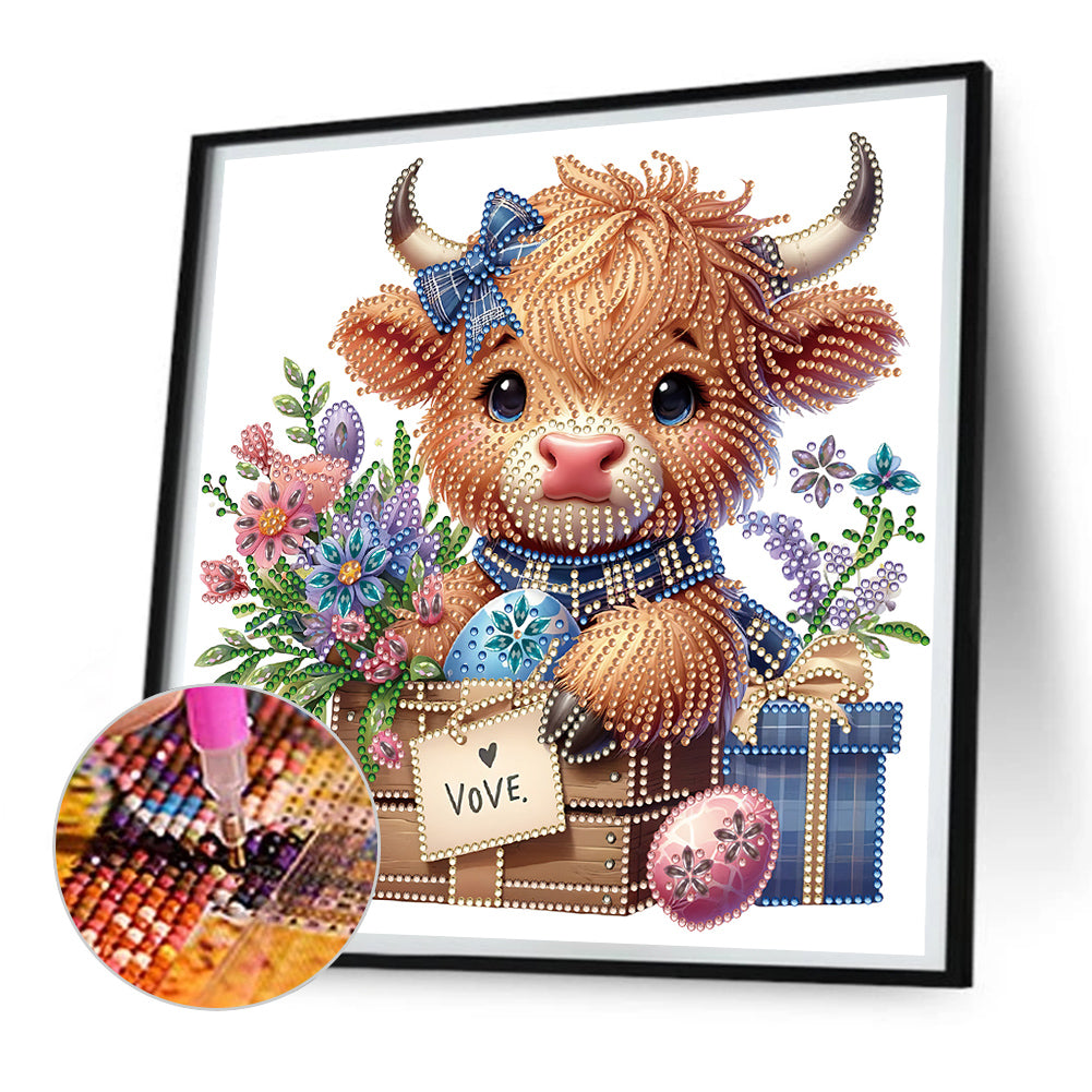 Highland Yak - Special Shaped Drill Diamond Painting 30*30CM
