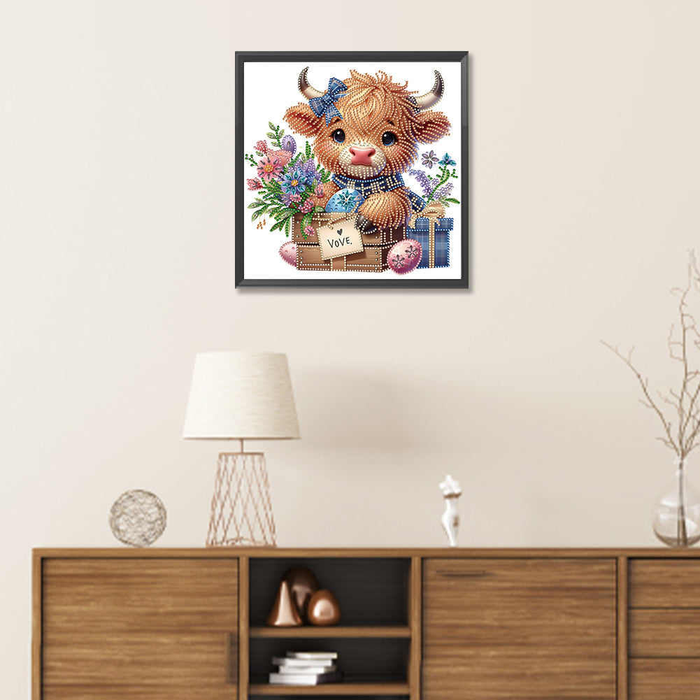 Highland Yak - Special Shaped Drill Diamond Painting 30*30CM