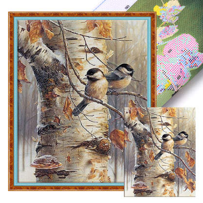 Bird On Branch - 18CT Stamped Cross Stitch 40*50CM